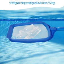 Heavy Duty Swimming Cleaning Tool Leaf Pool Skimmer Net Rake Flat Pool Fine Mesh