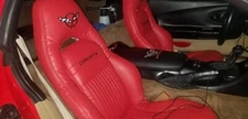 Chevy Corvette C5 Synthetic Leather Sports Seat Covers In Red Colour (1997-2004)