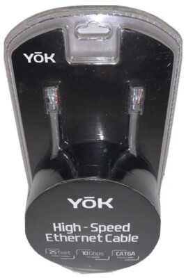 YoK 25 Foot Hight Speed Ethernet Cable - 10/100/1000 Base -T by Yok ULTRA-HIGH S