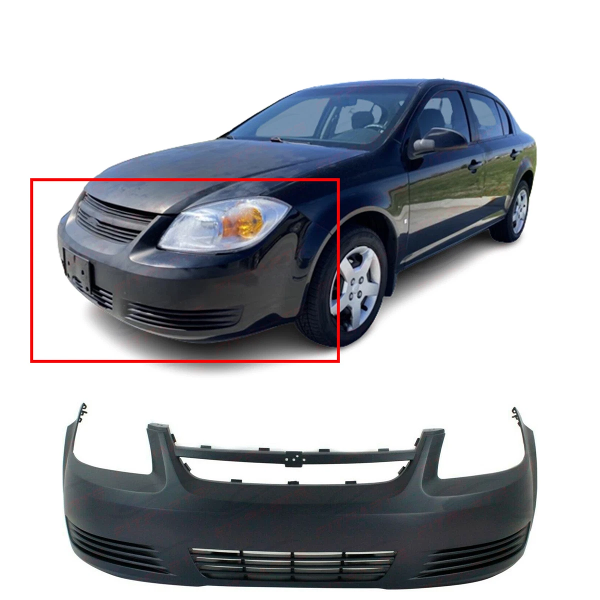 Primed Front Bumper Cover for 2005 2010 Chevy Chevrolet Cobalt