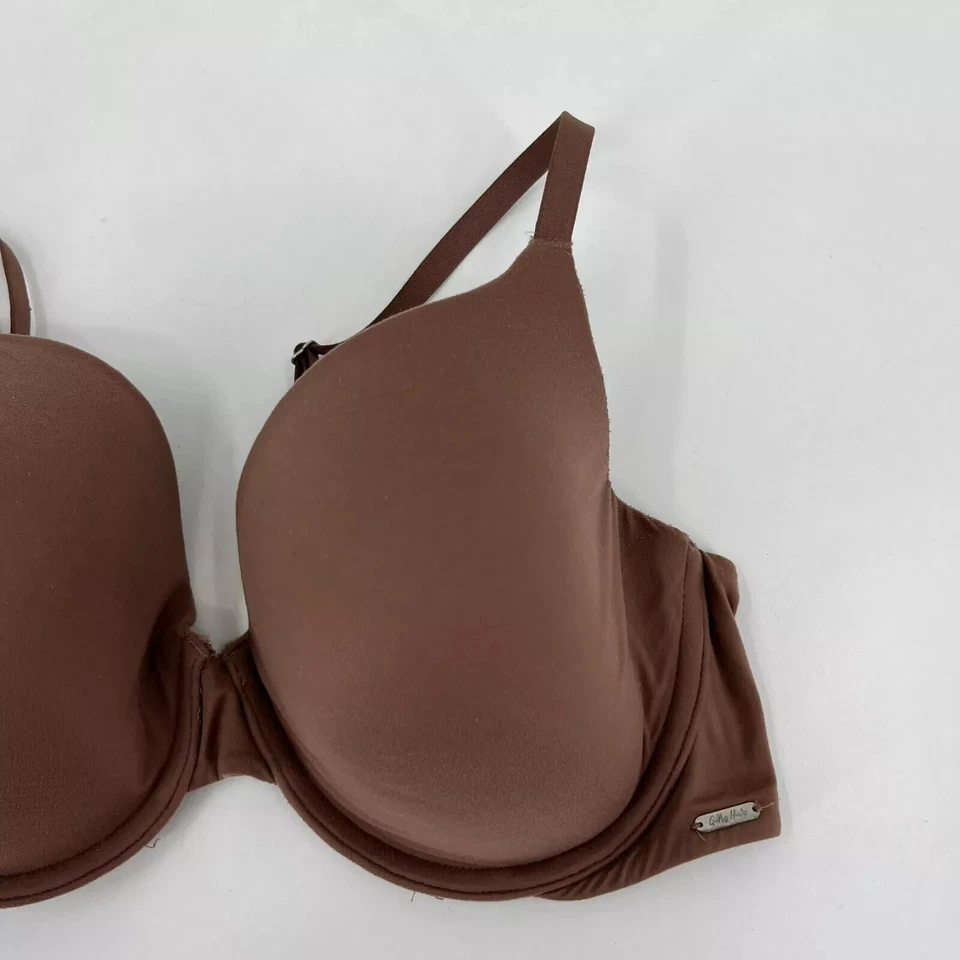 Gilly Hicks Bra Women's Size 36D Brown Lightly Lined T-Shirt 360 Solid Hook Eye - Image 3 of 4