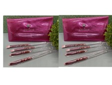 2Glamierre Pink Luxe Glitter Eye Brush Collection Floating 4 Pc Set Makeup tools