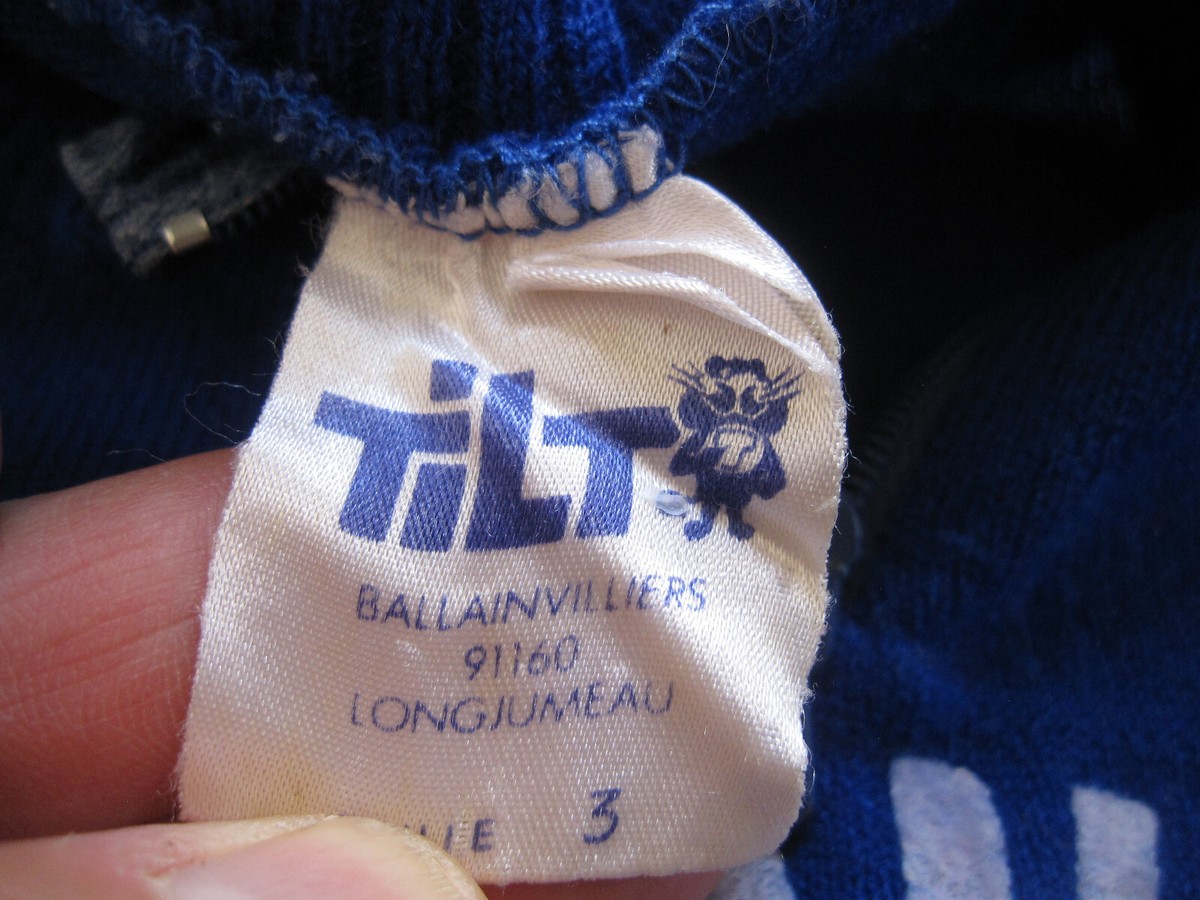 Maillot Cycliste Vintage Tilt – Cyclotourisme – Bleu – Taille Homme M (3)