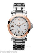 NEW GC GUESS COLLECTION 2 TWO TONE ROSE GOLD,SILVER S/S WATCH-X61004G1-MSR$610