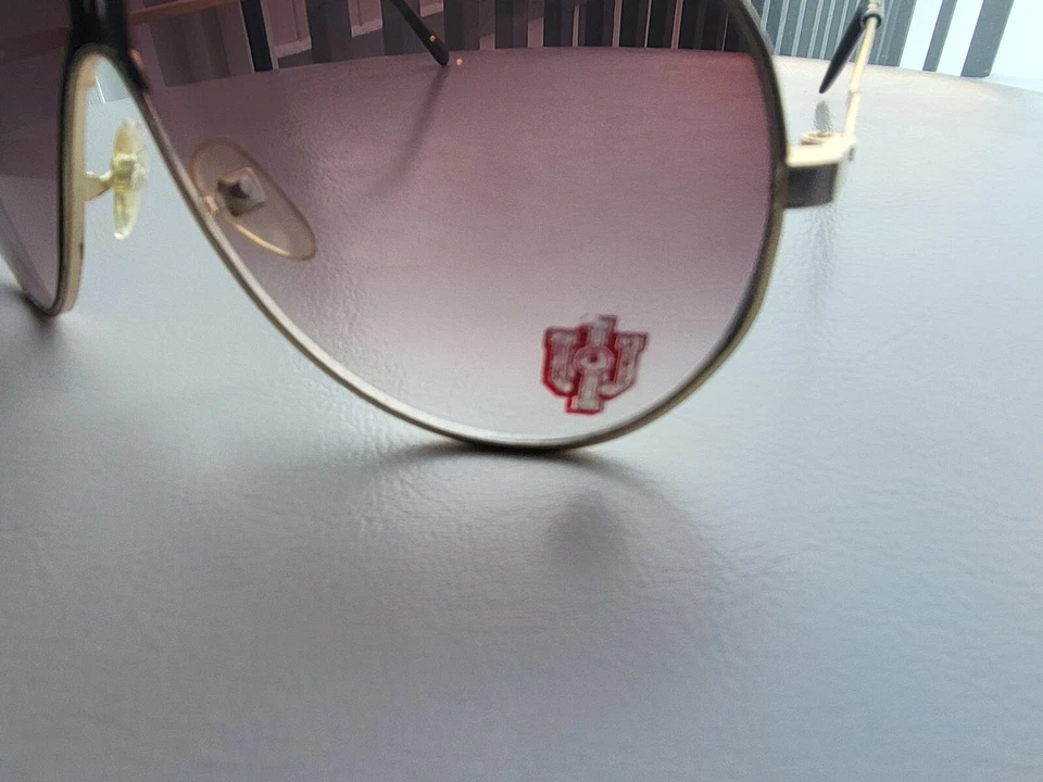 Gafas de sol Indiana Hoosiers vintage años 80 aviador doradas retro Foto 3 de 4