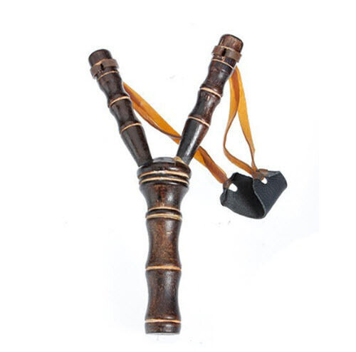 Wooden Slingshot Catapault Traditional Style Toy for Kids Boys Girls Flatband UK - Picture 4 of 6