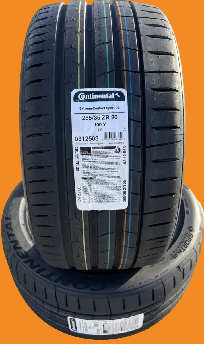 TWO BRAND NEW 285/35ZR20 100Y Continental ExtremeContact Sport 02