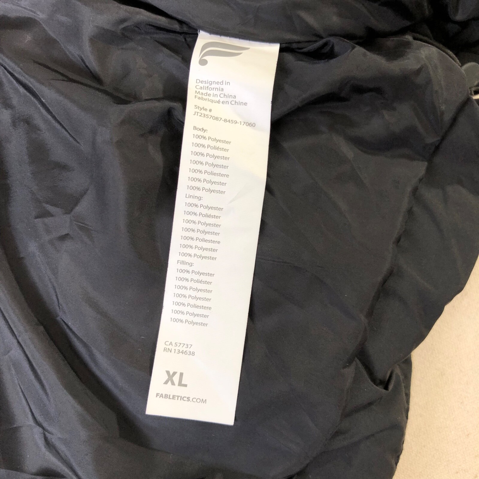 Fabletics Essential Puffer Jacket Black Excellent… - image 7