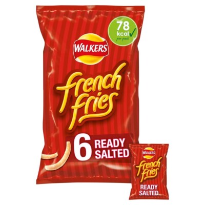 Walkers French Fries Ready Salted Snacks 6x18g - Pack of 2