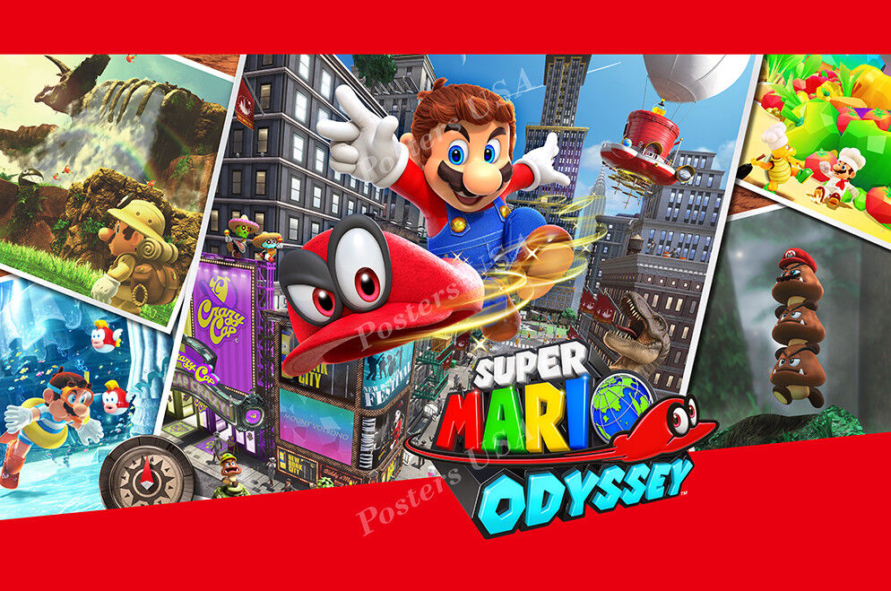 Super Mario Odyssey Nintendo Switch Premium POSTER MADE IN USA OTH725 | eBay