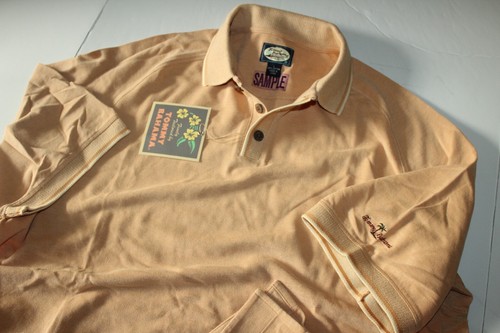 Tommy Bahama Polo Shirt Sir Leo Citrine Orange Pique SS (Runs Big) Large L - Picture 3 of 4