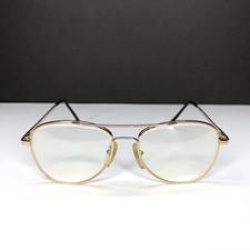 Vtg Zimco Legend 2 Aviator Eyeglasses Frames Gold 56-16-145 Nerd Hipster