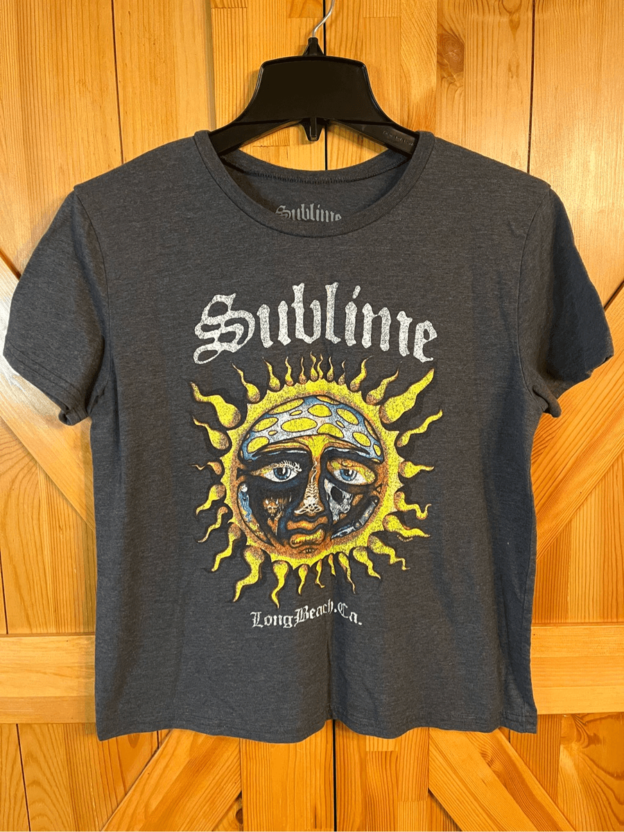 Sublime Sun Logo Dark Gray Tshirt Size M Long Beach CA Made in