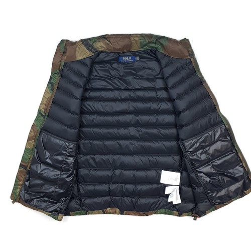 Polo Ralph Lauren Camo Gilet Large Mens Packable Down Bodywarmer Puffer Vest - Picture 10 of 17