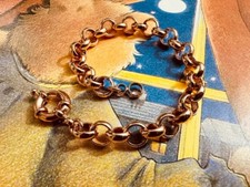 9ct 9K Rose Gold Plated Men Girl belcher Rolo Bracelet All Sizes Baby-Adult Uk G