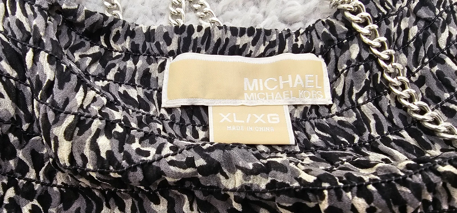 Abito donna Michael Kors seta babydoll chiffon nero taglia XL fata scura anni 90 Y2K