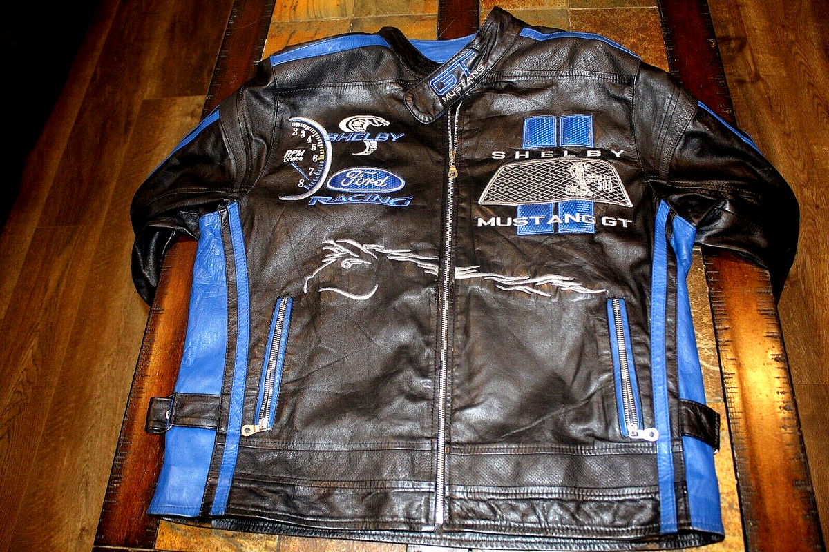 Rare Vintage Shelby Cobra GT-500 Leather Jacket Circa 1968-70 X  