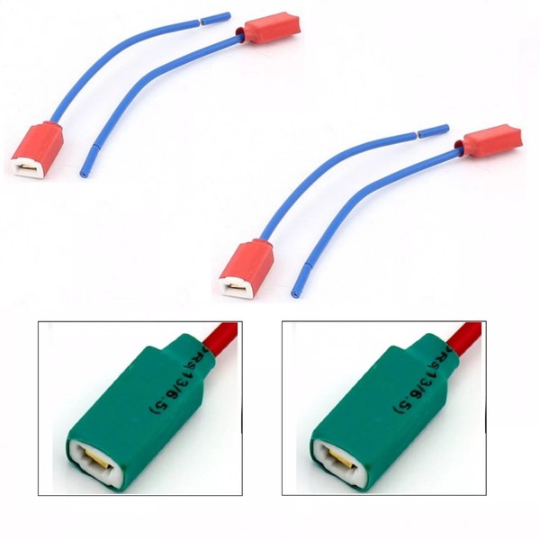 Draht Zopf Buchse Keramik S H7 4Pc Gurt Kopf Licht Niedrig TräGer Stecker Fit-image