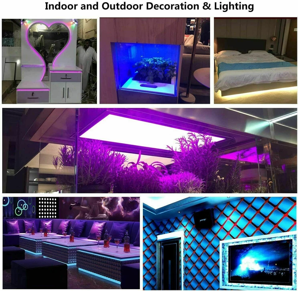 32.8ft RGB LED Strip Light Kit 600 LEDs Adhesive LED Tape Light for Home Decor - Image 3 of 4