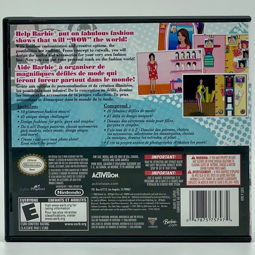 Barbie Fashion Show: An Eye for Style (Nintendo DS, 2008) - Picture 2 of 5