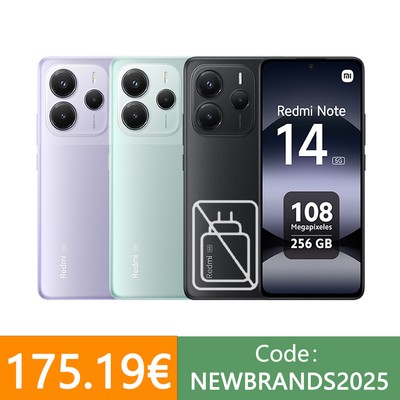 Xiaomi Redmi Note 14 5G Smartphone 8GB+256GB 108MP Dual SIM 2-Jahres-Garantie