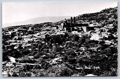 Vintage Taxco Guerrero Mexico Scenic View Kodak RPPC Real Photo Postcard