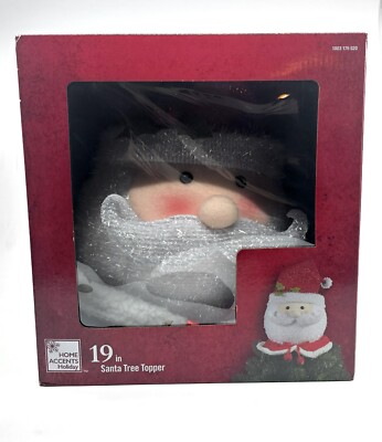 Home Accents Holiday 19 Inches Santa Tree Topper Plush Festive Christmas Decor