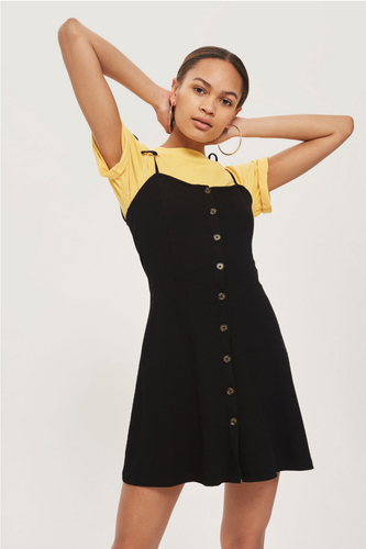 RIBBED MINI DRESS STRETCH TIE 