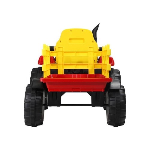 XL Kids Ride On Tractor 12V with Trailer Remote Red - Picture 4 of 6