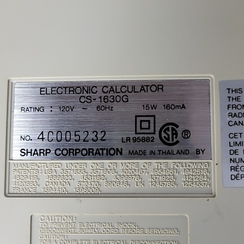 Sharp Compet cs-1630g Vintage GT Function 10 Digit Ribbon Printing - Picture 8 of 9