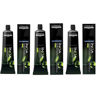 3X Loreal INOA Professional Hair Color - Ammonia Free | Color No 7 Blonde | 60gm