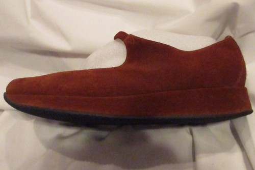 Clarks Suede Leather Rust Mary Jane Flats Wedge Brazil Women's 8.5M - Picture 3 of 9