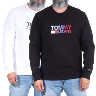 Tommy Jeans Herren Sweatshirt TJM Logo DM0DM10202 S M L XL XXL Regular Fit