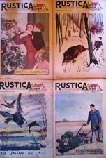 Lot de 4 revues RUSTICA ans 1946 & 1947 / Numéros : 51, 52, 2 et 3