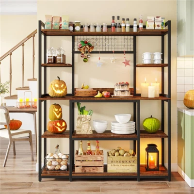 Industrielles Bücherregal Große Offene Regale Holz Metall Bücherregale fur Home - Bild 1 von 4