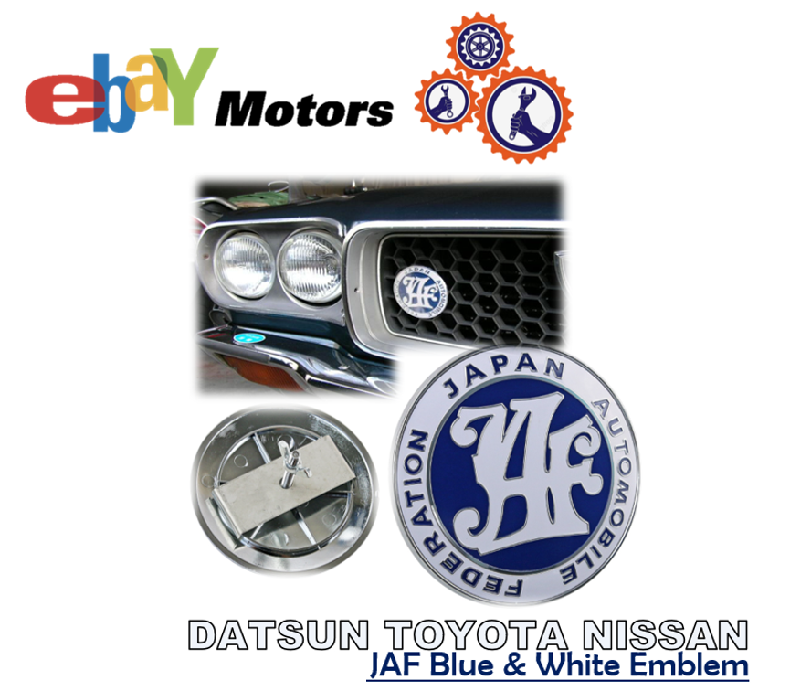 Japan Automobile Federation JAF Front Grille Blue & White Emblem