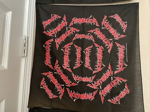 Metallica Blood Letters Bandana Vintage Bandanna From 1996 Thrash Metal Rock