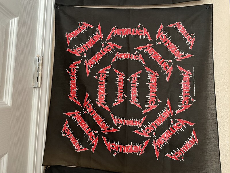 Metallica Blood Letters Bandana Vintage Bandanna From 1996 Thrash Metal Rock