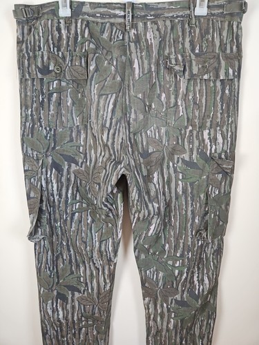 VINTAGE Camo Pants Mens 42x32 Cargo Realtree Hunting 90s USA lightweight ripstop - Picture 6 of 11