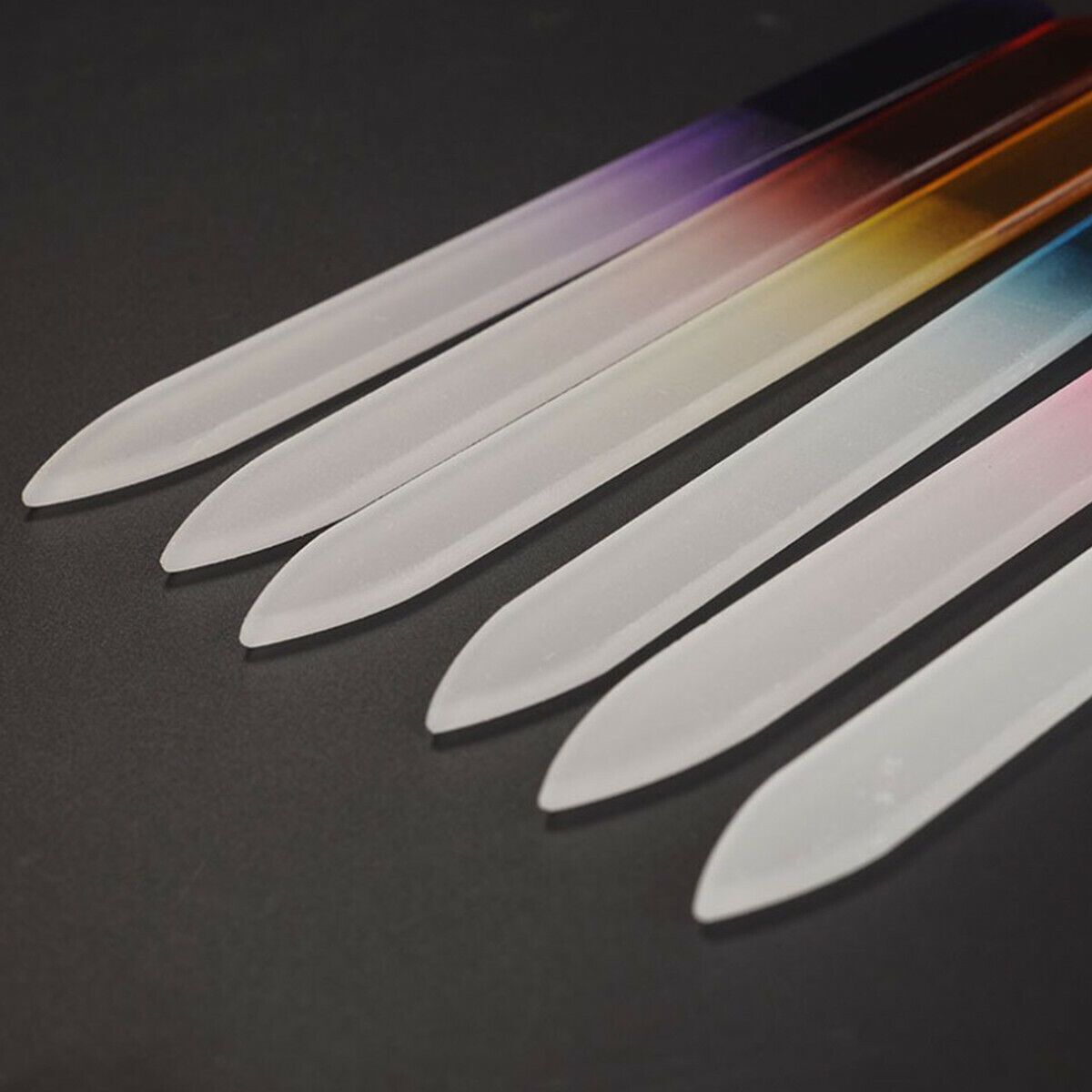 1/4X Colorful Crystal Glass Nail File Buffer Art Nail Files Manicure ...