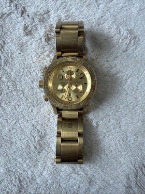 Nixon  Minimize  Men's Gold The 42-20 Chrono Watch 200M Japan Movt ~ LEFT HAND
