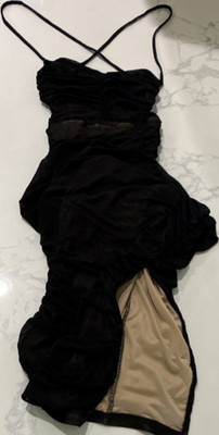 Black Ruched Mesh Strappy Bodycon Midi Dress Sweetheart Neck Size S | eBay Black Ruched Mesh Strappy Bodycon Midi Dress Sweetheart Neck Size S | eBay