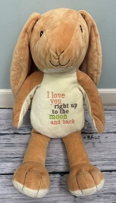 I Love You Right Up to the Moon & Back Plush Bunny 22 H Rabbit Guess How Much