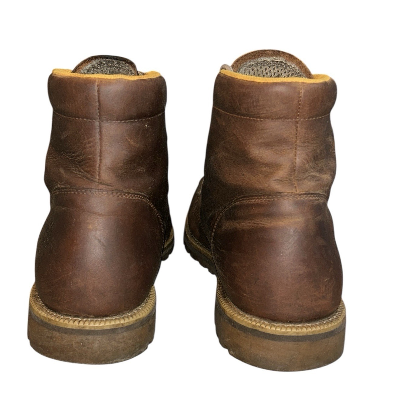 SAOLA Stivali Timberland da uomo Redwood Falls impermeabili in pelle marrone suola a strappo TAGLIA 11 5