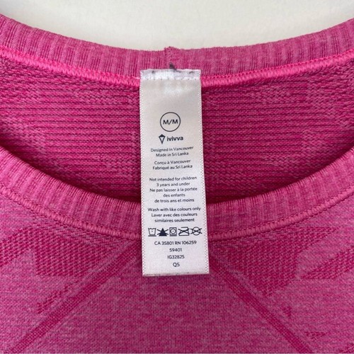 IVIVVA Lululemon Girls’ Fly Tech Long Sleeve Active Tee Houndstooth Pink Medium - Picture 3 of 10