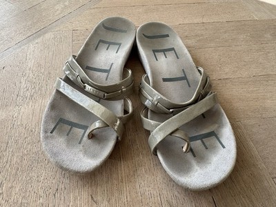 Jette Zehentrenner Sandalen Flipflops Grau Gr 38
