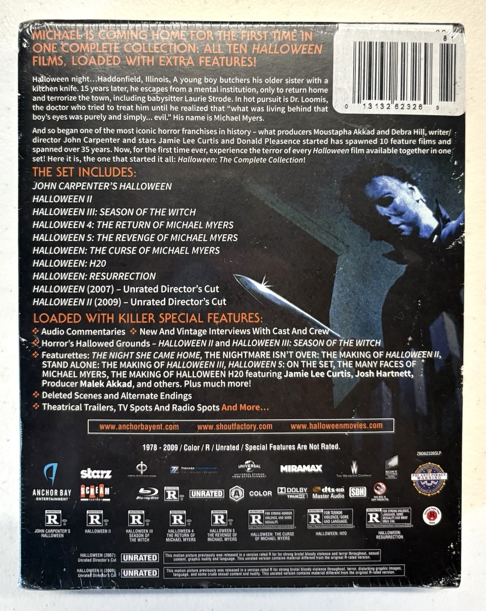 Halloween: The Complete Collection Blu-ray Box Set (10-Discs, 2014