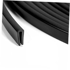 Rubber Edge Trim Black, U Channel PVC Plastic, Metal Edge Protector Fit 10Feet
