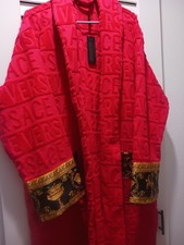 VERSACE HOME BAROQUE BATHROBE RED XL AND UP