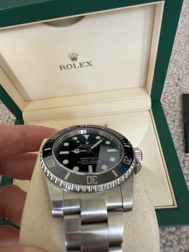 Rolex Submariner 114060 Black No Date Watch With Box And Accessories Rehaut - Picture 8 of 24